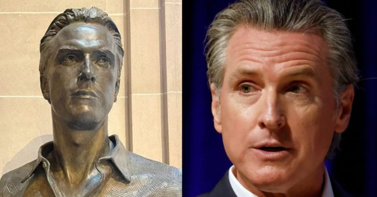 California Governor Newsom Caught Funding Personal Bronze Bust Through Private Companies