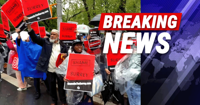 Liberal’s Glamorous Night Ruined as Fired Union Workers Protest Celebrities